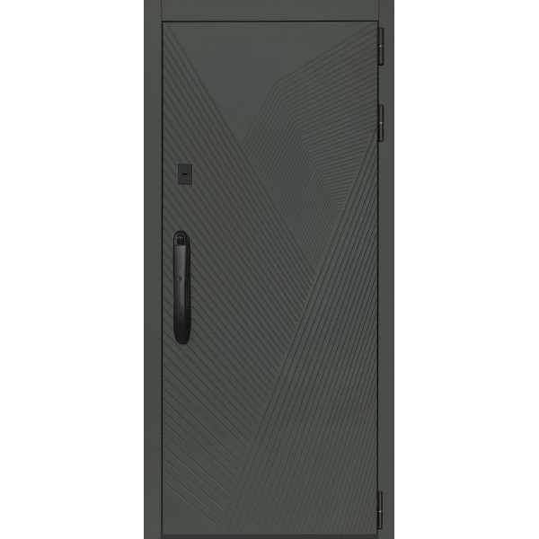 Стальная дверь "Vertu" с зеркалом (биометрический замок)